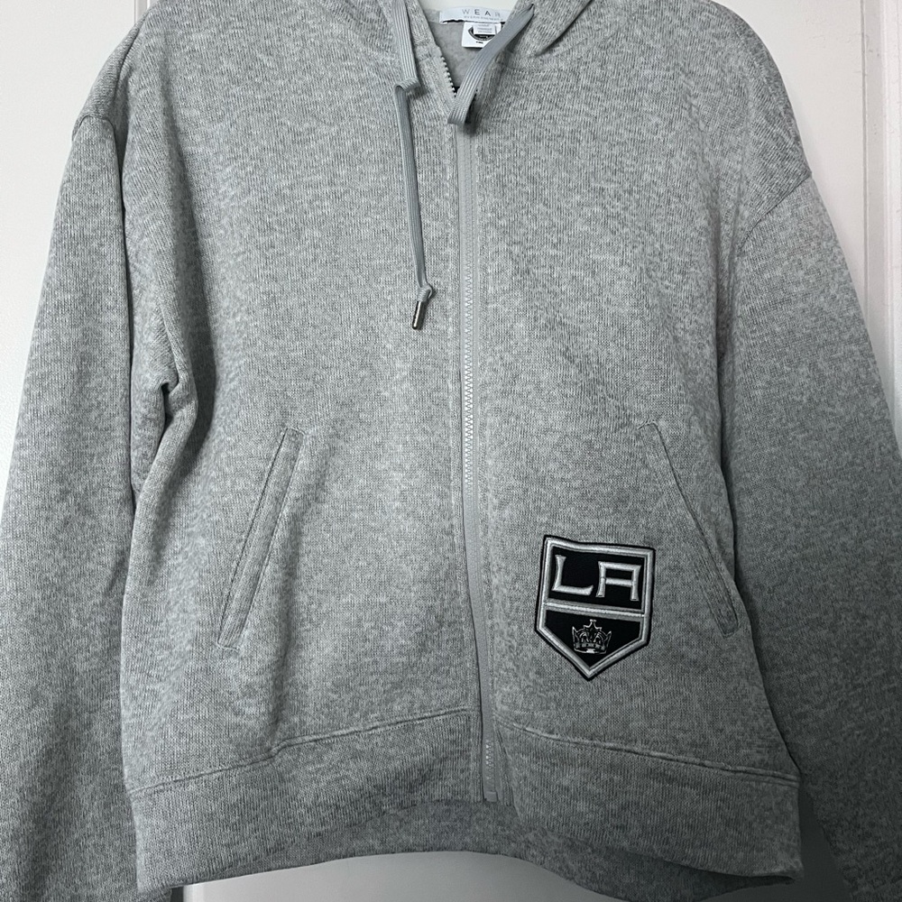 Los Angeles Kings WEAR by Erin Andrews Women's Full-Zip Hoodie - Heather Grey